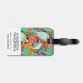 カスタムな写真のゴクラクチョウカ属パターン ラゲッジタグ (裏面横)