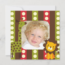 カスタムな写真のサファリの招待状 招待状