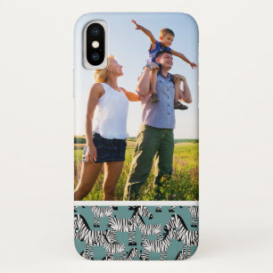 カスタムな写真のシマウマパターン iPhone X ケース