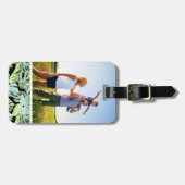カスタムな写真のジャングルの花柄パターン ラゲッジタグ (正面横)