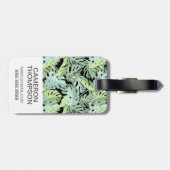 カスタムな写真のジャングルの花柄パターン ラゲッジタグ (裏面横)