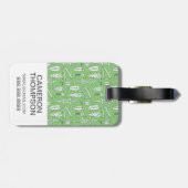 カスタムな写真のスケッチのワニパターン ラゲッジタグ (裏面横)