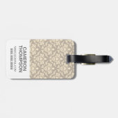 カスタムな写真のダマスク織2 ラゲッジタグ (裏面横)