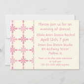 カスタムな写真のダンスの演奏会の誕生日の招待状 招待状 (裏面)