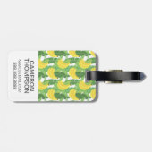 カスタムな写真のバナナの葉およびフルーツパターン ラゲッジタグ (裏面横)