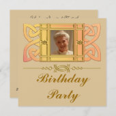 カスタムな写真のバースデーパーティ招待状 招待状 (正面/裏面)