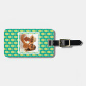 カスタムな写真のパステルのパイナップル ラゲッジタグ (正面横)