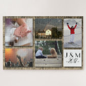 カスタムな写真のパーソナライズなコラージュ ジグソーパズル (横)