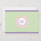 カスタムな写真のパーティーの招待のプリンセス 招待状 (裏面)