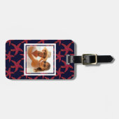 カスタムな写真のヒトデのスタイルパターン ラゲッジタグ (正面横)