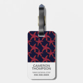 カスタムな写真のヒトデのスタイルパターン ラゲッジタグ (裏面縦)