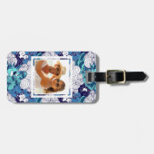 カスタムな写真のファンキーな貝殻パターン ラゲッジタグ (正面横)