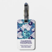 カスタムな写真のファンキーな貝殻パターン ラゲッジタグ (裏面縦)