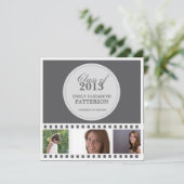 カスタムな写真のフィルムの卒業 招待状 (スタンド正面)