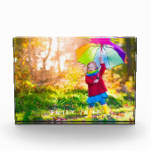 カスタムな写真のブロック|の白い文字の上敷 フォトブロック (正面)