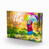 カスタムな写真のブロック|の白い文字の上敷 フォトブロック (右)