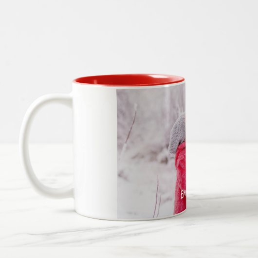 カスタムな写真のマグのギフト|の白い文字 ツートーンマグカップ (左)