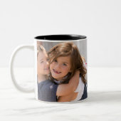 カスタムな写真のマグ-写真および文字を加えて下さい! ツートーンマグカップ (左)