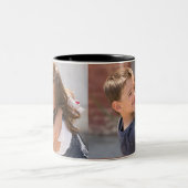 カスタムな写真のマグ-写真および文字を加えて下さい! ツートーンマグカップ (中央)