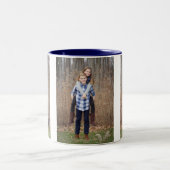 カスタムな写真のマグ- 3つの縦の写真をpersoanlize ツートーンマグカップ (中央)