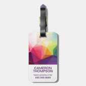 カスタムな写真のモダンなデザイン ラゲッジタグ (裏面縦)