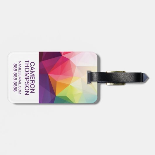 カスタムな写真のモダンなデザイン ラゲッジタグ (裏面横)