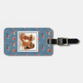 カスタムな写真のレトロのハチドリパターン ラゲッジタグ (正面横)