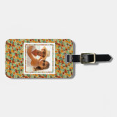 カスタムな写真のレトロの幾何学的なパターン4 2 ラゲッジタグ (正面横)