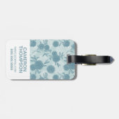 カスタムな写真のレトロの花パターン2 2 ラゲッジタグ (裏面横)