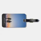 カスタムな写真のロマンチックなモダンの保存日付 ラゲッジタグ (裏面横)