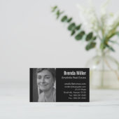 カスタムな写真の不動産ビジネス白黒 名刺 (スタンド正面)