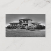 カスタムな写真の不動産ビジネス白黒 名刺 (裏面)