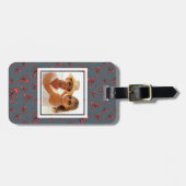 カスタムな写真の卑劣なタコパターン ラゲッジタグ (正面横)