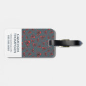 カスタムな写真の卑劣なタコパターン ラゲッジタグ (裏面横)