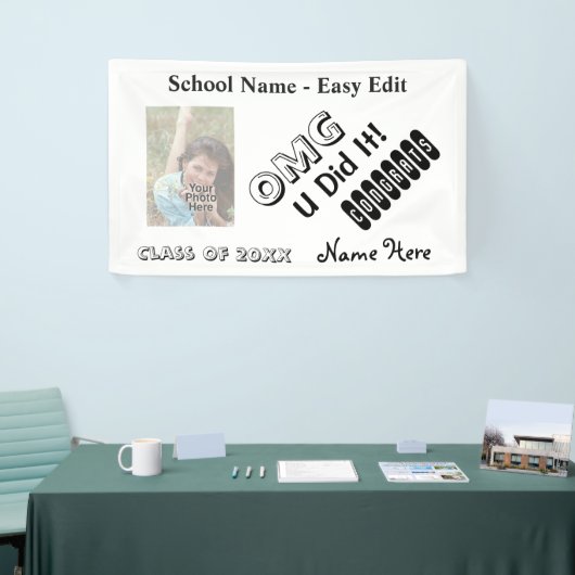 カスタムな写真の卒業 横断幕 (トレードショー)