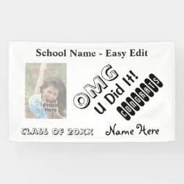 カスタムな写真の卒業 横断幕