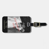 カスタムな写真の名前入りなグラフィック ラゲッジタグ (正面横)