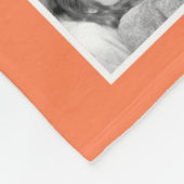 カスタムな写真の名前26の黒信号及び白の珊瑚 フリースブランケット (角)