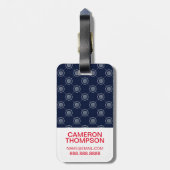 カスタムな写真の大尉のWheel Pattern ラゲッジタグ (裏面縦)