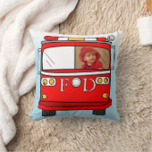 カスタムな写真の小さい消防士の枕 クッション (ブランケット)