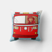 カスタムな写真の小さい消防士の枕 クッション (裏面)