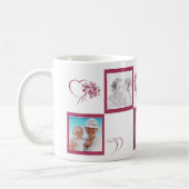 カスタムな写真の幸せな母の日の白くクラシックなマグ コーヒーマグカップ (左)