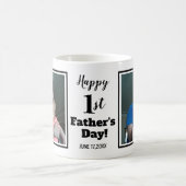 カスタムな写真の幸せな第1父の日 コーヒーマグカップ (中央)