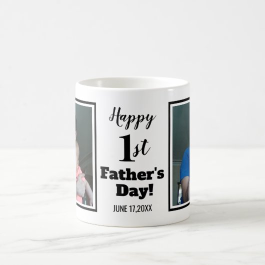 カスタムな写真の幸せな第1父の日 コーヒーマグカップ