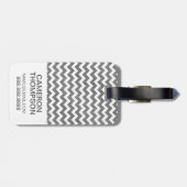 カスタムな写真の幾何学的なジグザグパターン ラゲッジタグ (裏面横)