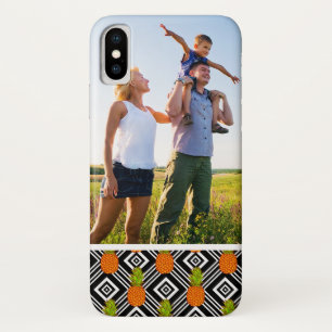 カスタムな写真の幾何学的なパイナップル iPhone X ケース