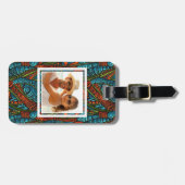 カスタムな写真の抽象芸術の民族の壁紙 ラゲッジタグ (正面横)