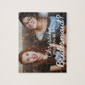 カスタムな写真の新婦付添人の提案のパズルのギフト ジグソーパズル (縦)