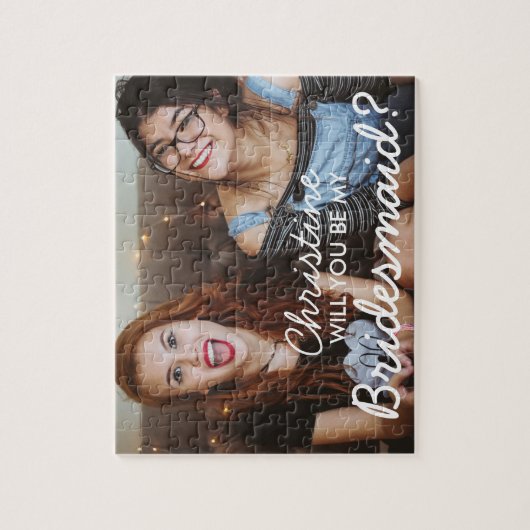 カスタムな写真の新婦付添人の提案のパズルのギフト ジグソーパズル (縦)