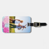 カスタムな写真の明るい花パターン2 ラゲッジタグ (正面横)